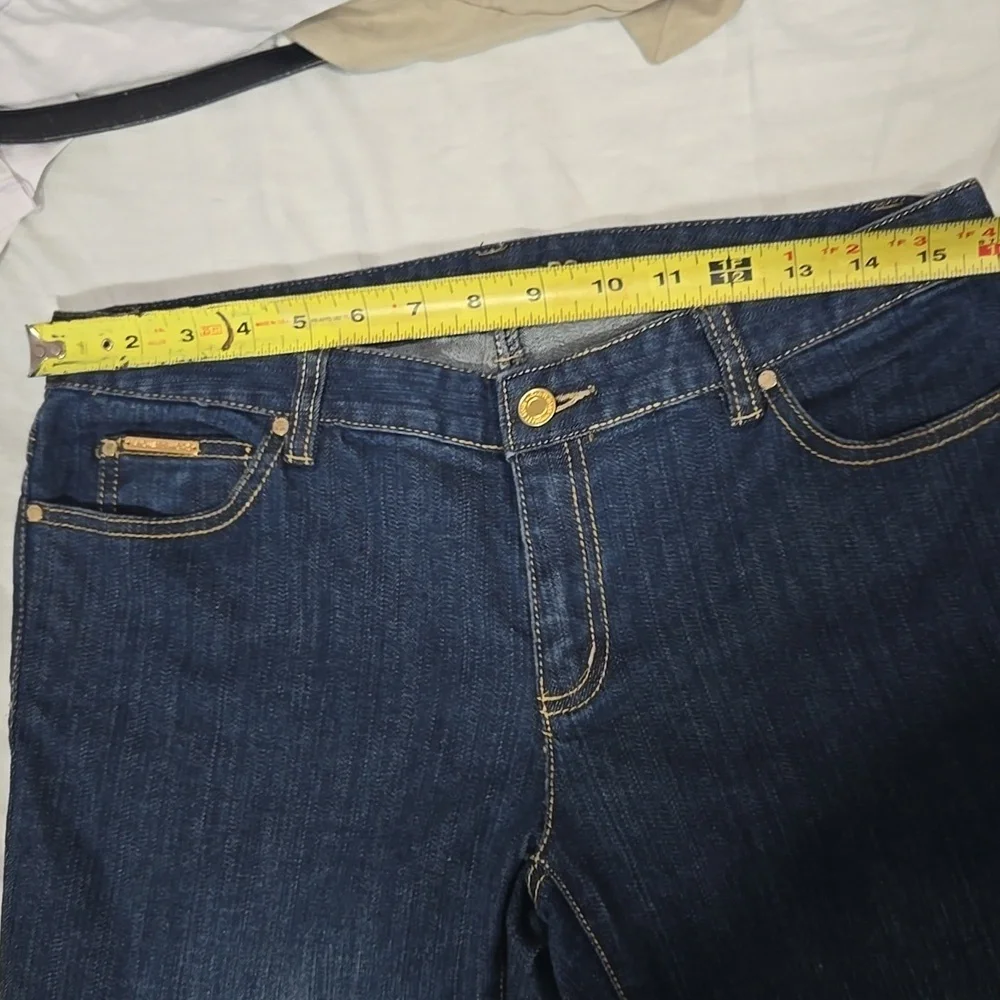 Michael Kors Women’s Size 6 Denim Blue Flare Jeans Cotton Blend Dark Wash